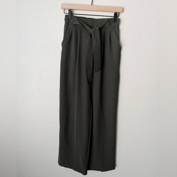 Lululemon noir wide leg belted pants Olive green 4 - Picture 5 of 10